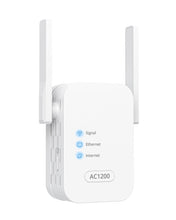 Load image into Gallery viewer, 1200Mbps WiFi Extender Dual Band AC1200 WiFi Extender Extends Router’s WiFi and Eliminates WiFi Dead Zones
