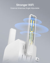 Load image into Gallery viewer, ioGiant WiFi to Ethernet Adapter Equipped with 2 External and 180-degree Adjustable Antennas for Stronger Connection with Router Place Your Wired Device Where You Need and Enjoy Flexible and Fast Connection