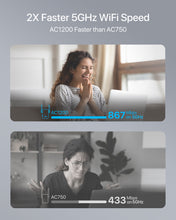 Load image into Gallery viewer, ioGiant WiFi to Ethernet Adapter Supports up to 867Mbps on 5GHz Connection Uplink with a WiFi Router on 5GHz Band with 2X Speed of Other AC750 Adapters