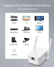Load image into Gallery viewer, ioGiant WiFi to Ethernet Adapter with a Fast RJ45 Ethernet Port Running up to 100Mbps Compatible with a Wide Range of Wired Devices Such as Your TV Printer Computer PC Streaming Player Blu-ray Player VoIP Phone