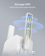 Load image into Gallery viewer, ioGiant WiFi to Ethernet Adapter Equipped with 2 External and 180-degree Adjustable Antennas for Stronger Connection with Router Place Your Wired Device Where You Need and Enjoy Flexible and Fast Connection
