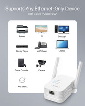 Load image into Gallery viewer, ioGiant WiFi to Ethernet Adapter with a Fast RJ45 Ethernet Port Running up to 100Mbps Compatible with a Wide Range of Wired Devices Such as Your TV Printer Computer PC Streaming Player Blu-ray Player VoIP Phone
